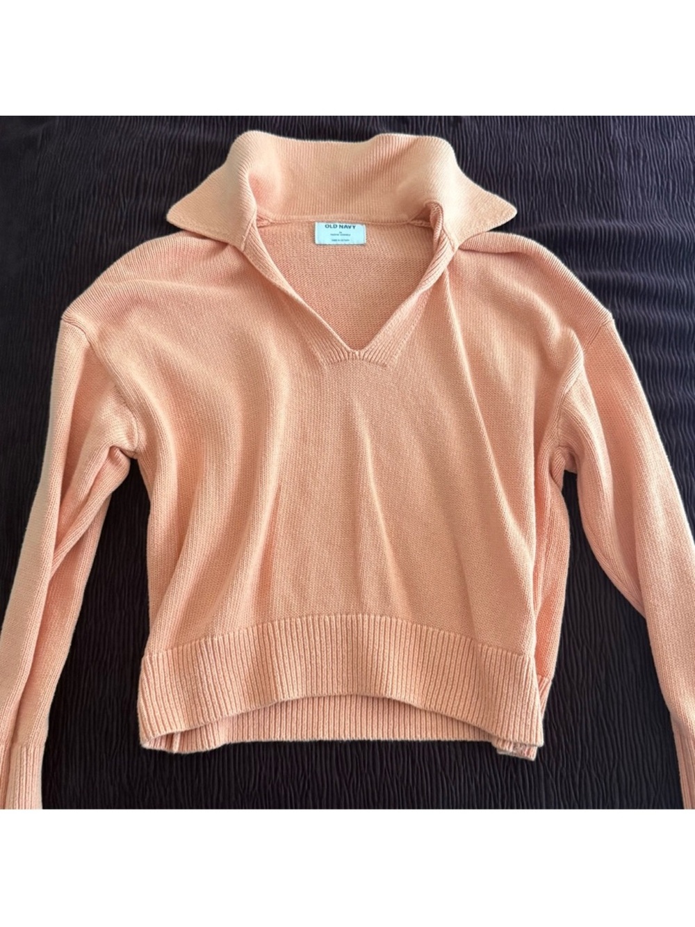 Peach V Neck Sweater